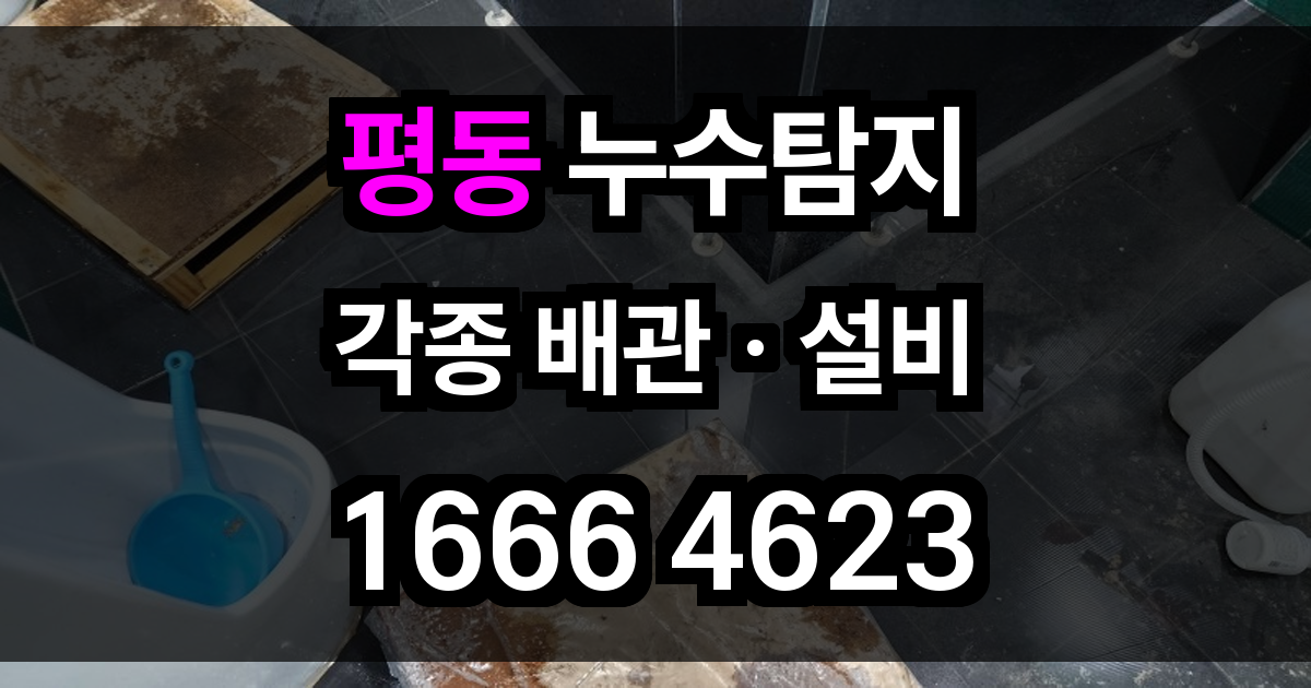 평동 누수탐지