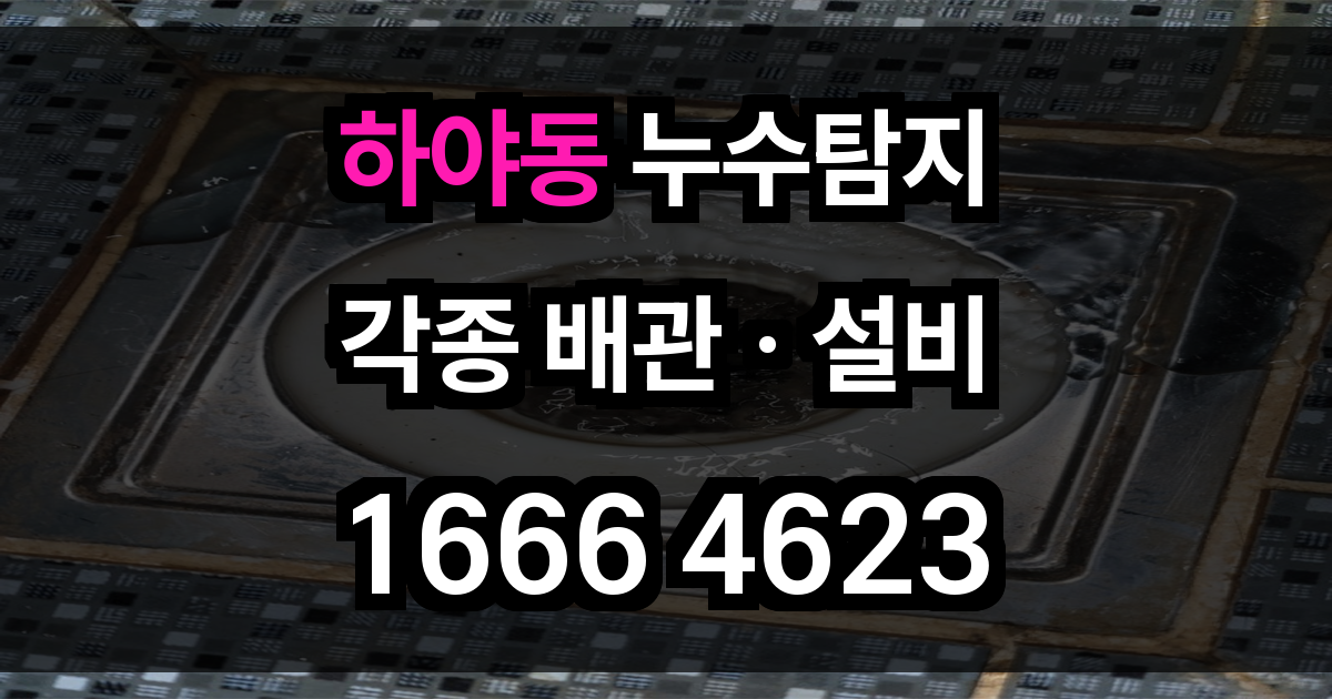 하야동 누수탐지