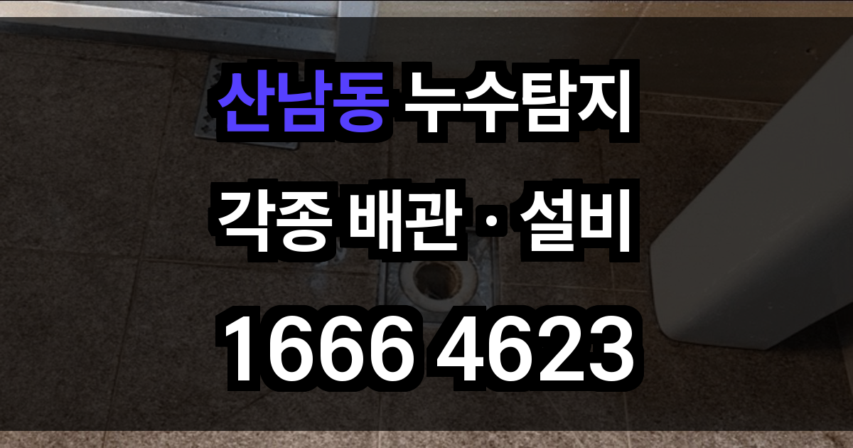 산남동 누수탐지