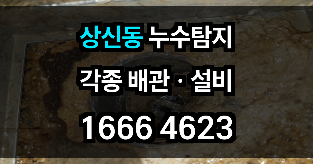 상신동 누수탐지