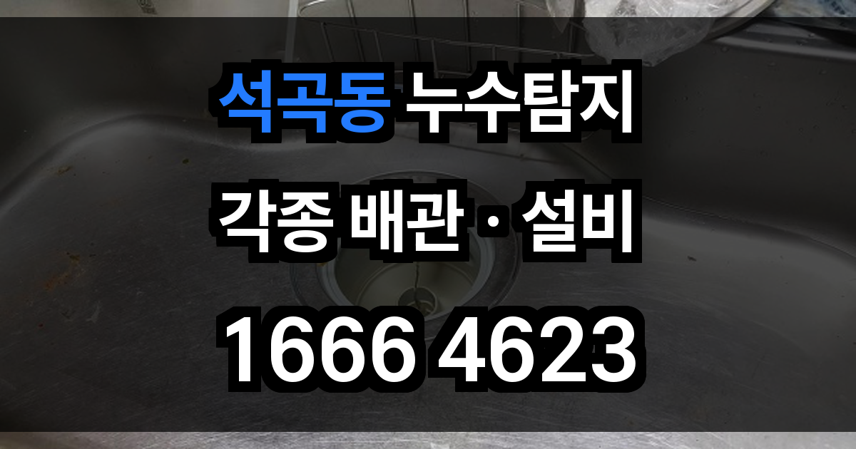 석곡동 누수탐지