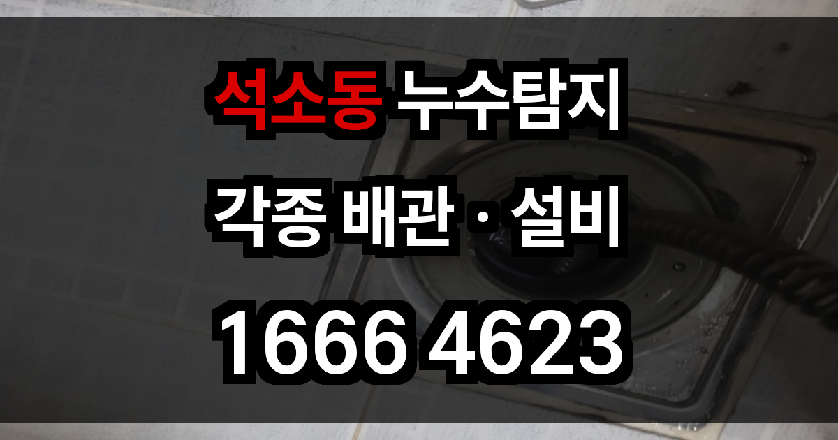 석소동 누수탐지