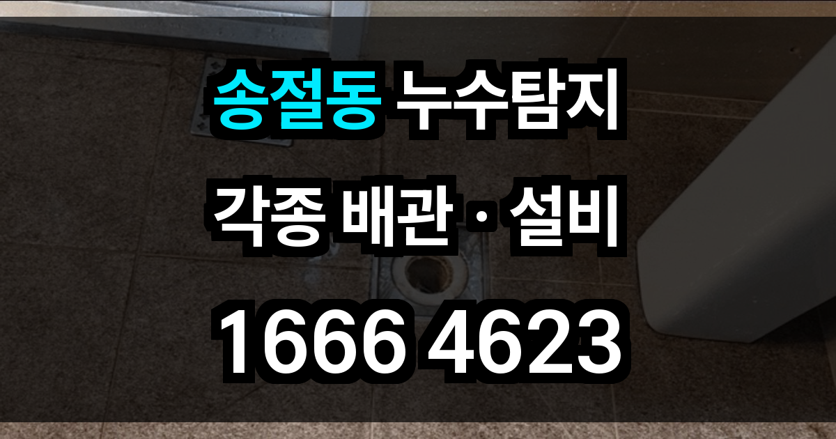 송절동 누수탐지
