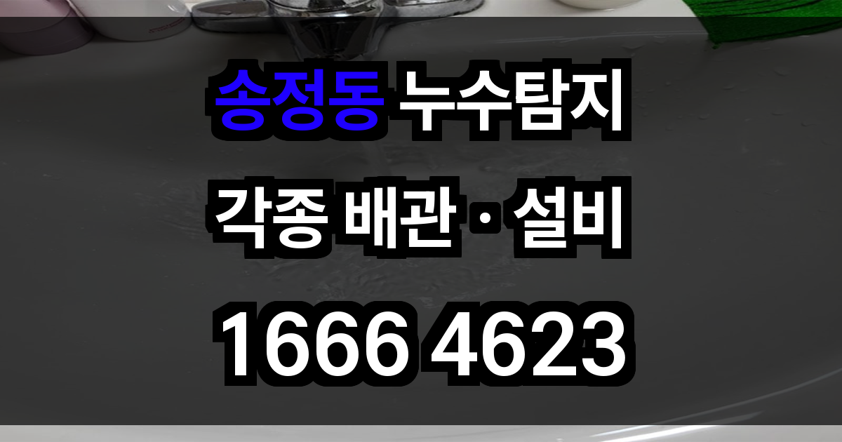 송정동 누수탐지