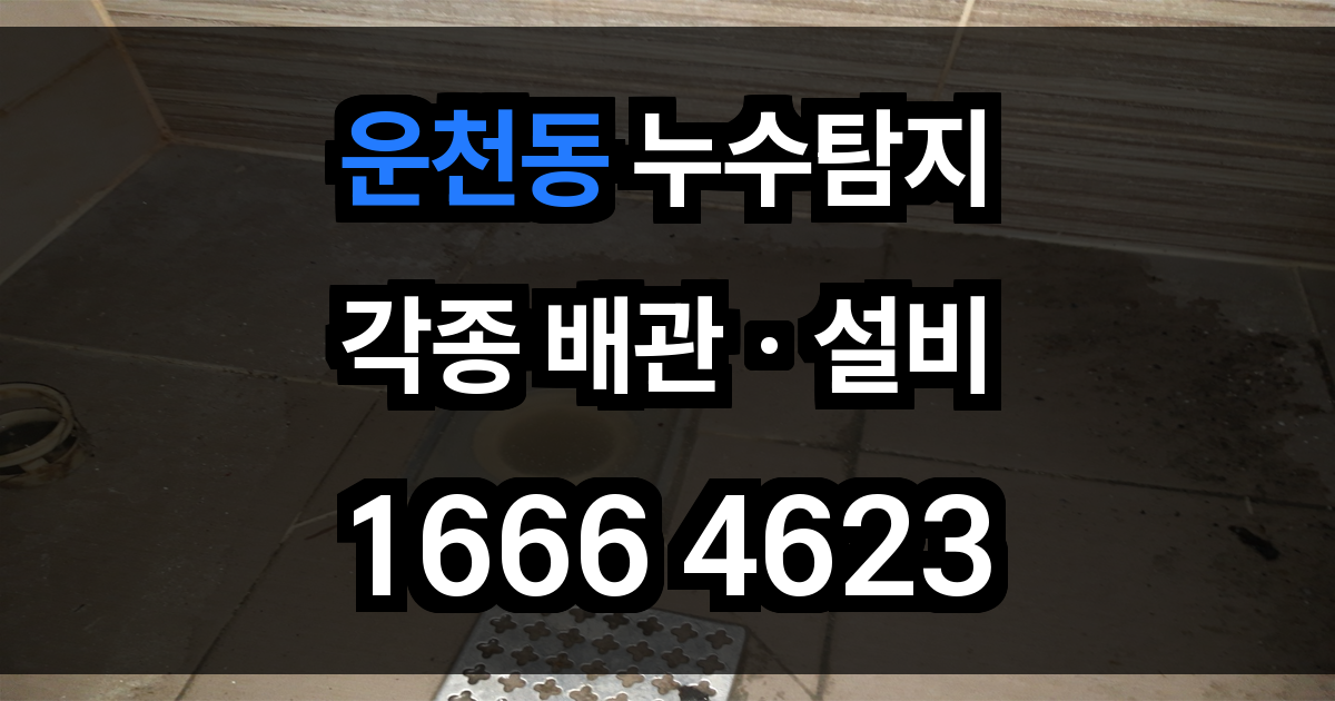 운천동 누수탐지