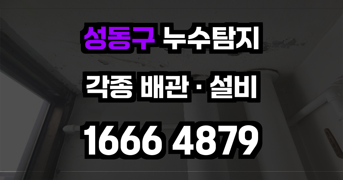 성동구 누수탐지