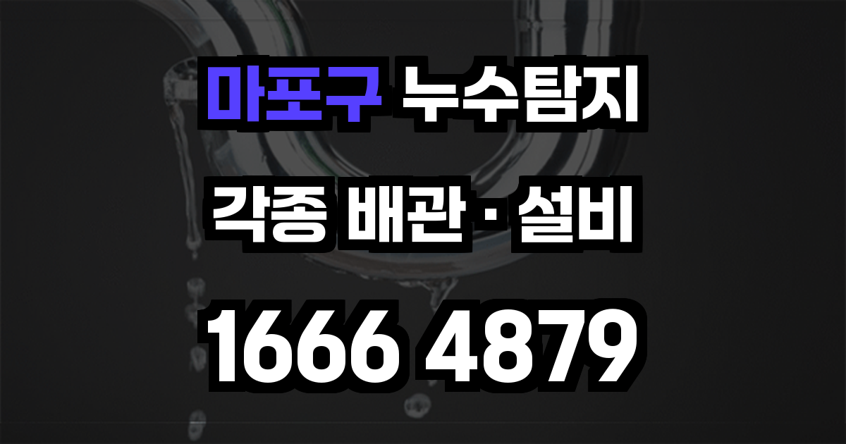 마포구 누수탐지