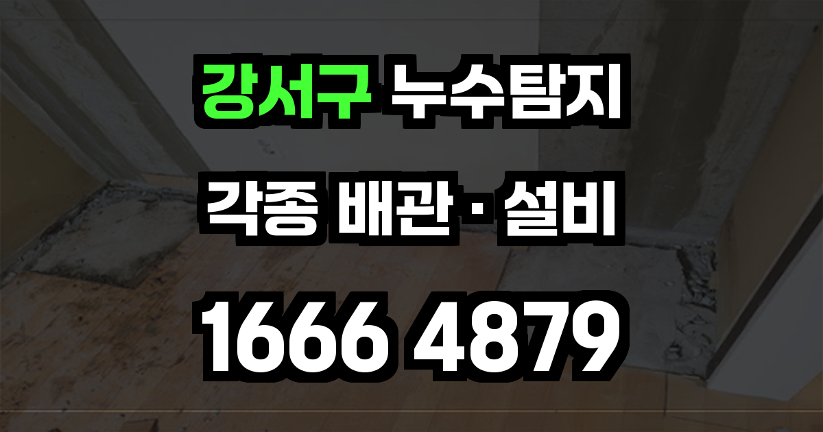 강서구 누수탐지