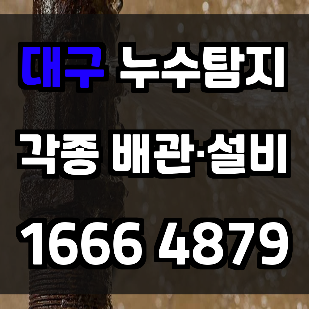 대구 누수탐지 숨은 누수도 정확히 잡아내는 전문 진단 서비스