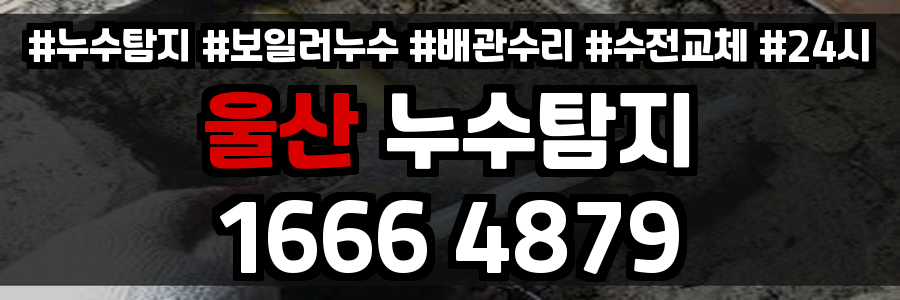 울산 누수탐지