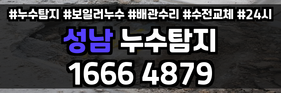 성남 누수탐지