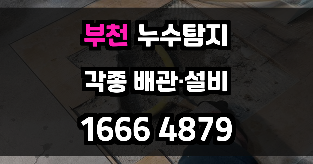 부천 누수탐지