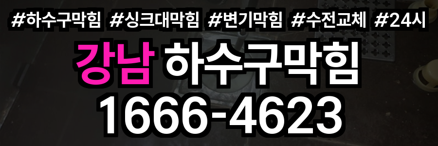 강남 하수구 막힘