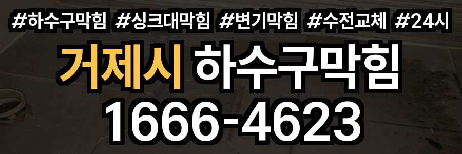 거제시 하수구 막힘