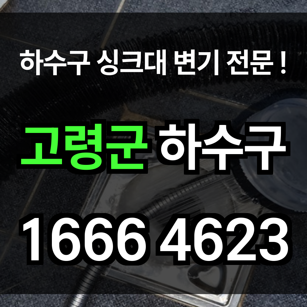 고령군 하수구 막힘