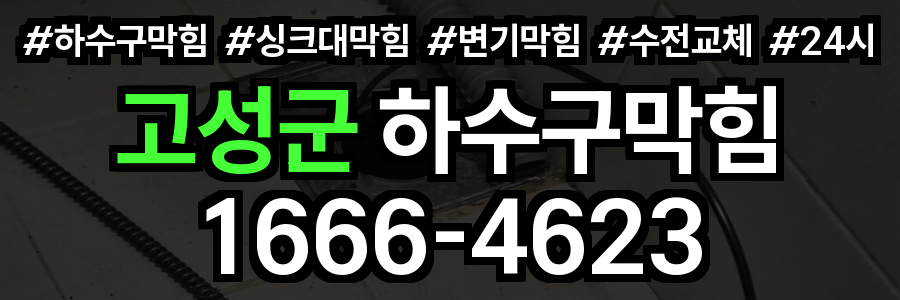 고성군 하수구 막힘