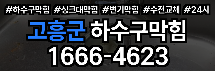 고흥군 하수구 막힘