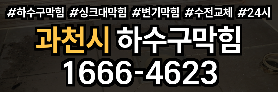 과천시 하수구 막힘