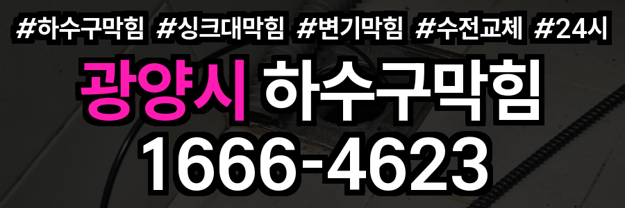 광양시 하수구 막힘