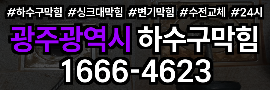 광주광역시 하수구 막힘