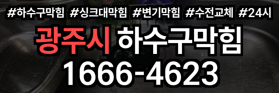 광주시 하수구 막힘