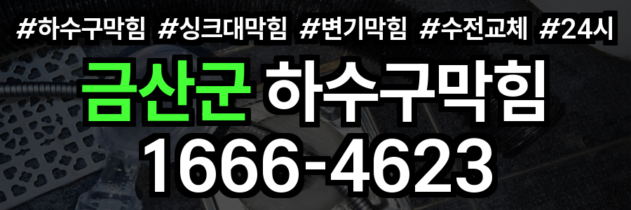 금산군 하수구 막힘