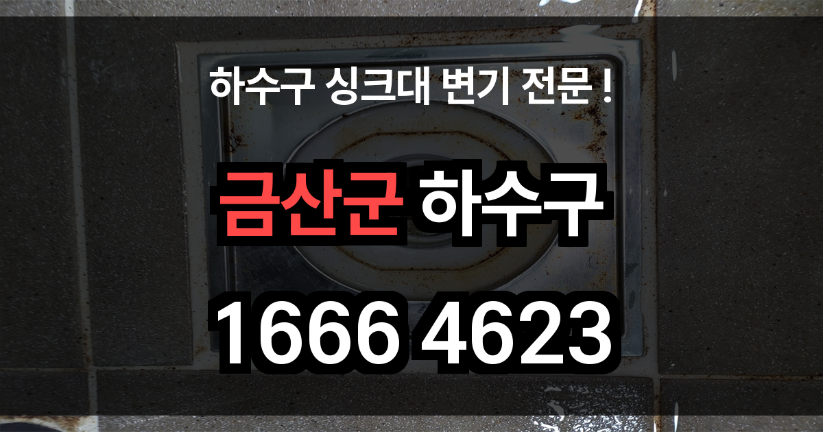 금산군 하수구 막힘
