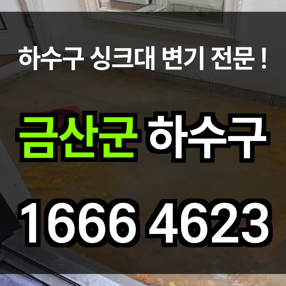금산군 하수구 막힘