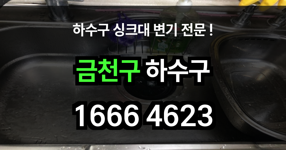 금천구 하수구 막힘