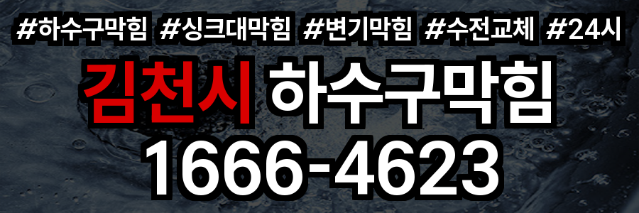 김천시 하수구 막힘