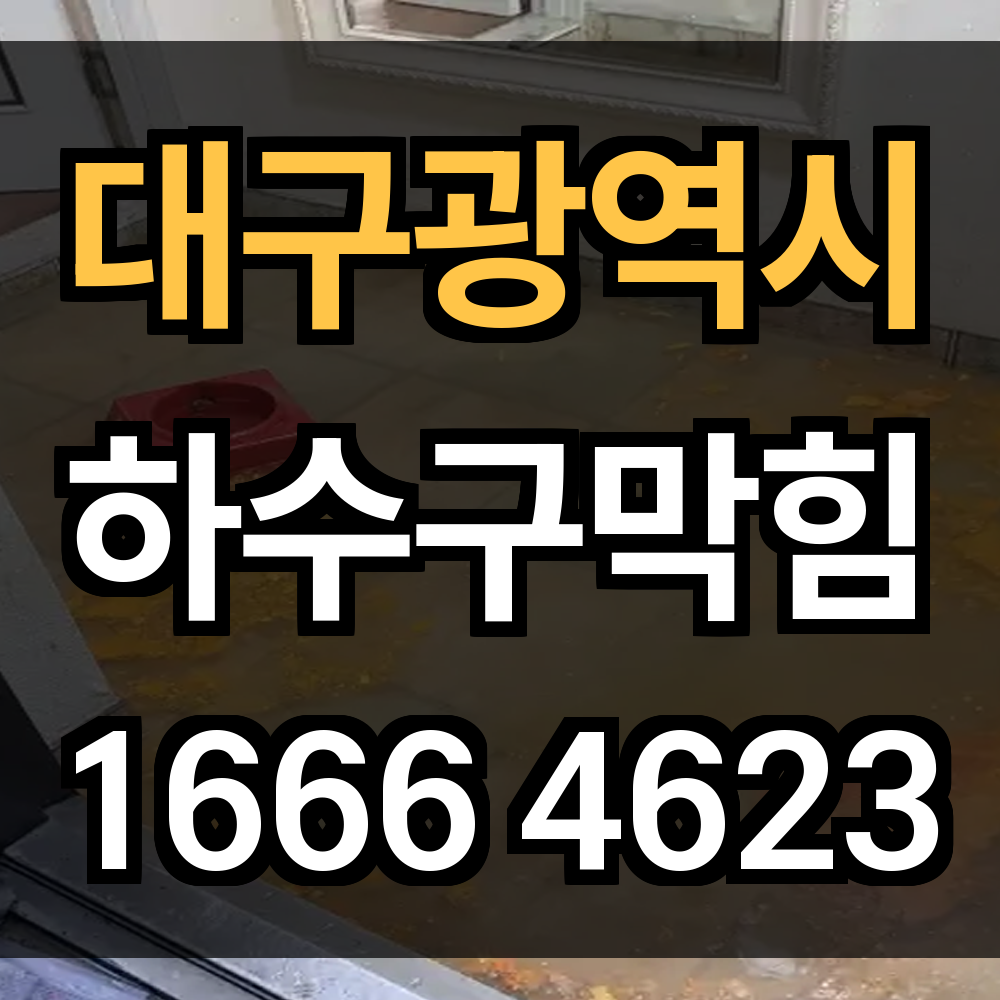대구광역시 하수구 막힘