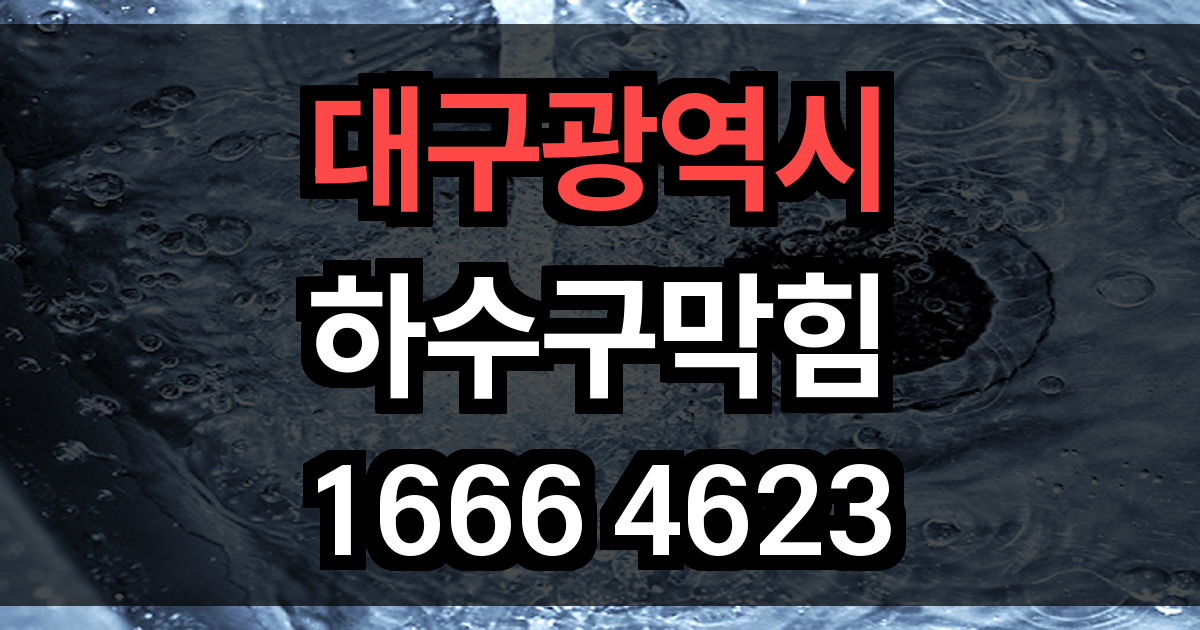 대구광역시 하수구 막힘