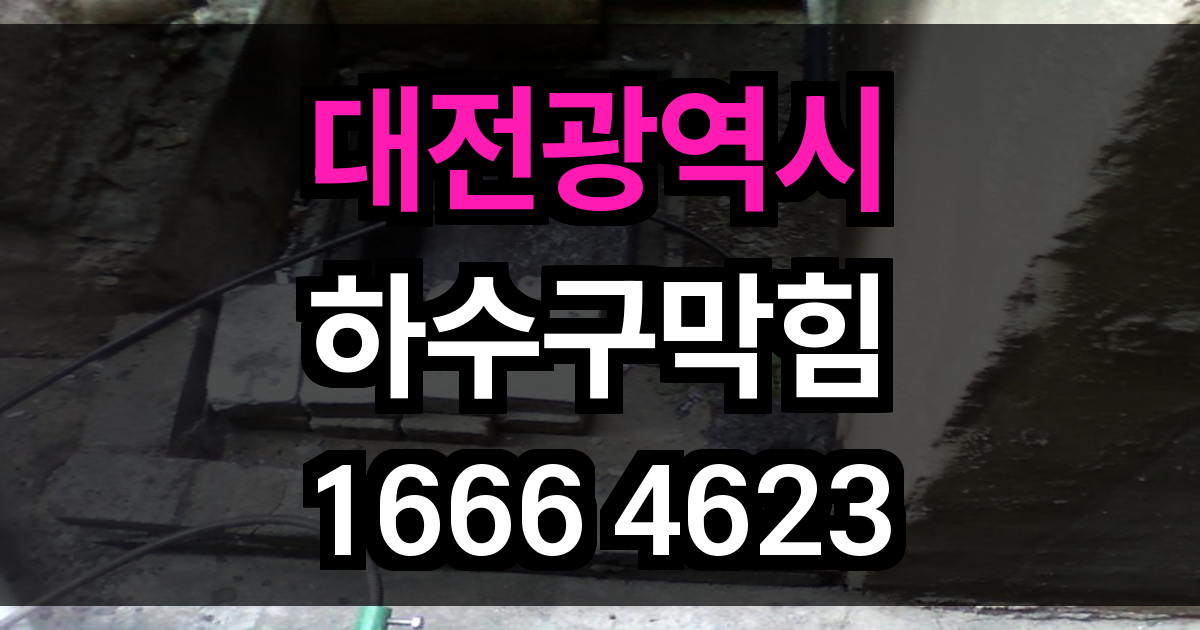 대전광역시 하수구 막힘