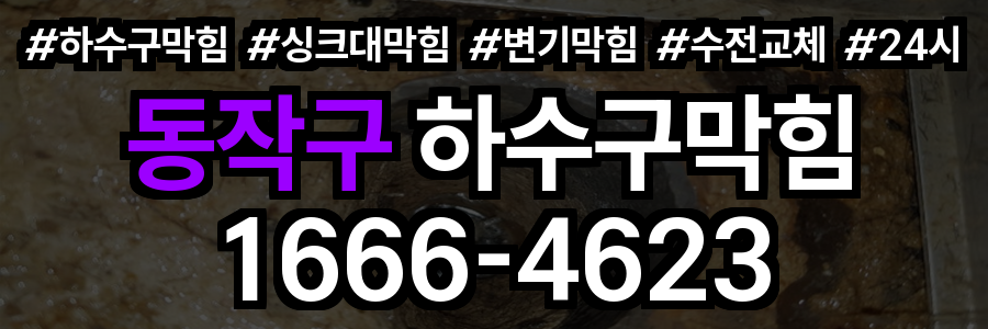 동작구 하수구 막힘