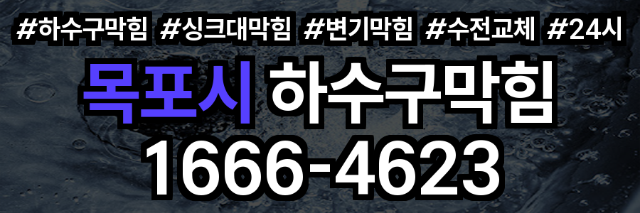 목포시 하수구 막힘