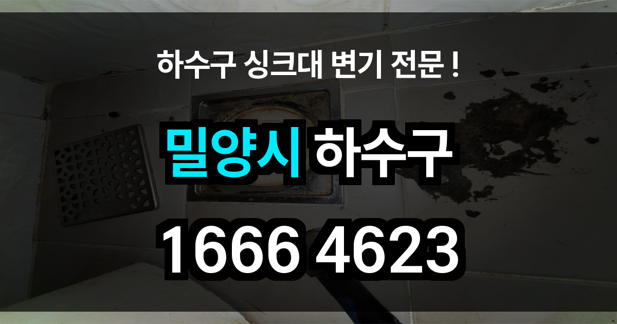 밀양시 하수구 막힘