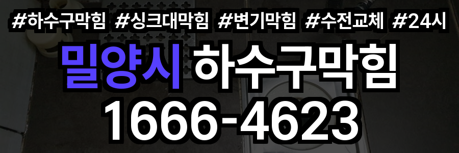 밀양시 하수구 막힘