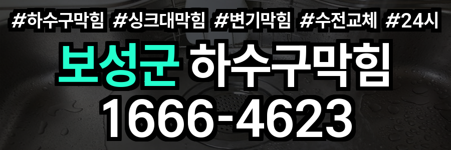 보성군 하수구 막힘