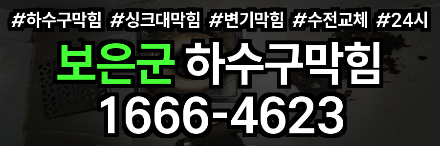 보은군 하수구 막힘