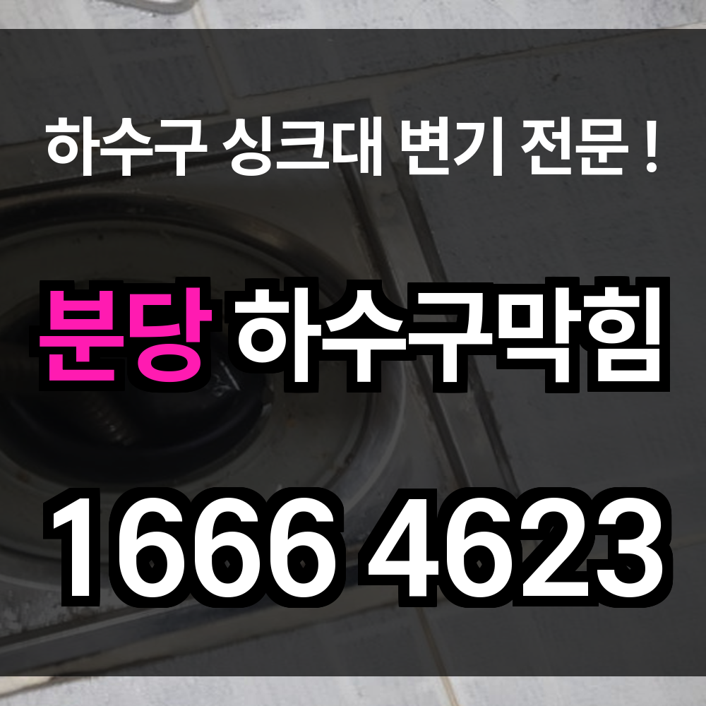 분당 하수구 막힘