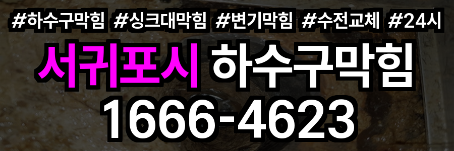 서귀포시 하수구 막힘