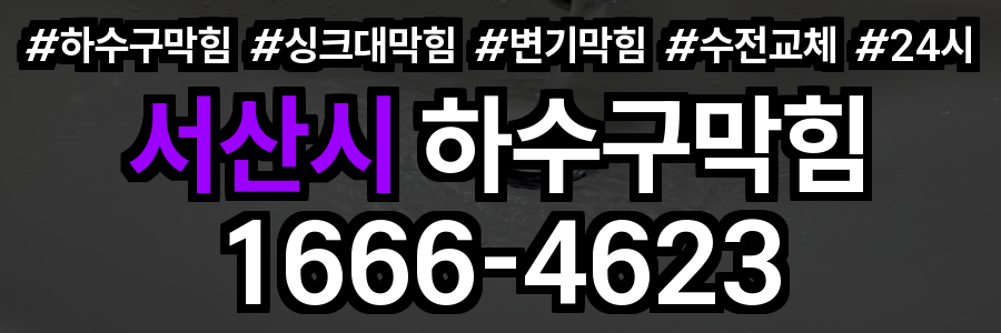 서산시 하수구 막힘