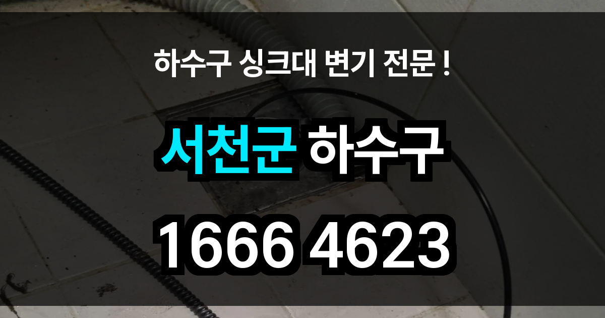 서천군 하수구 막힘
