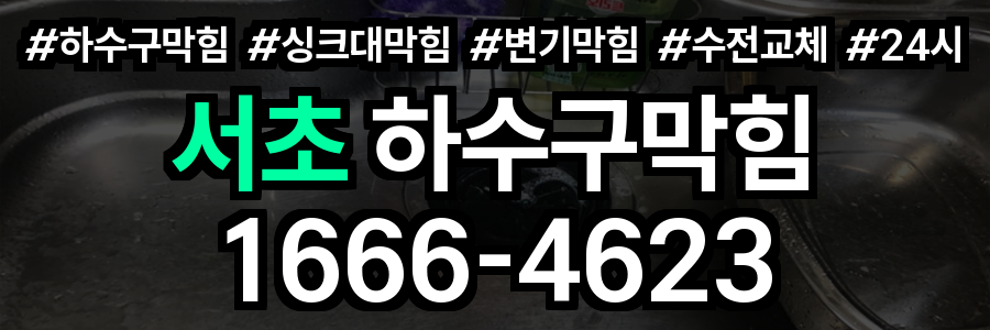 서초 하수구 막힘