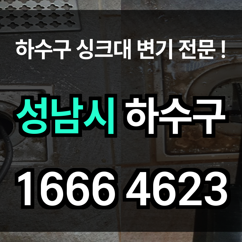 성남시 하수구 막힘