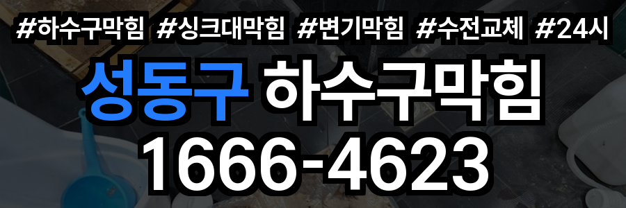 성동구 하수구 막힘