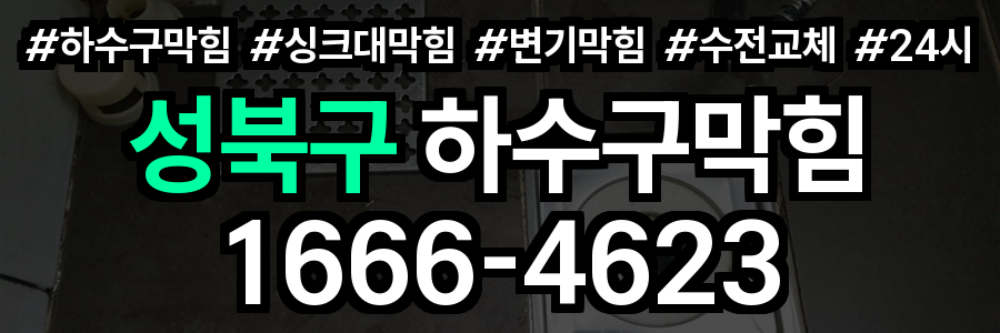 성북구 하수구 막힘