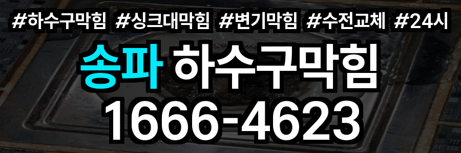 송파 하수구 막힘