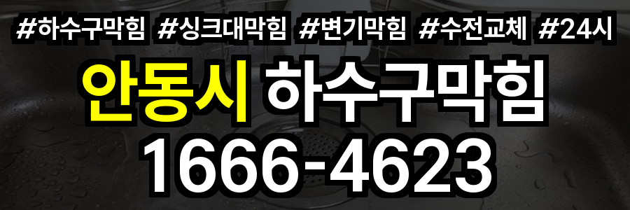 안동시 하수구 막힘