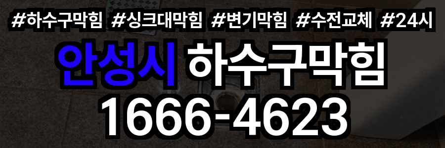안성시 하수구 막힘
